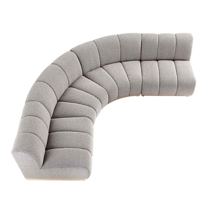 Granvia Taupe Boucle Modular Sofa, 4-Seater Large Corner Sofa - Image 6