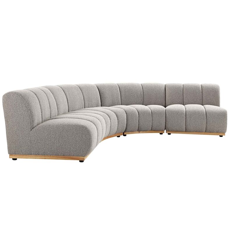 Granvia Taupe Boucle Modular Sofa, 4-Seater Large Corner Sofa - Image 7
