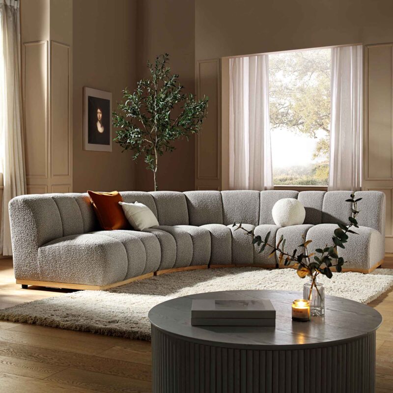 Granvia Taupe Boucle Modular Sofa, 4-Seater Large Corner Sofa - Image 2