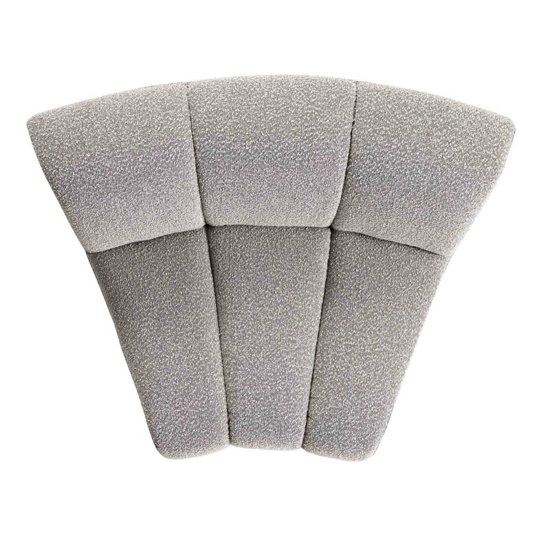 Granvia Taupe Boucle Modular Sofa, 1-Seater Curved Sofa - Image 7