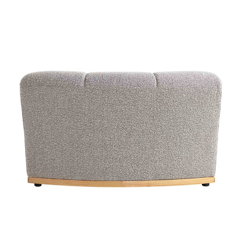 Granvia Taupe Boucle Modular Sofa, 1-Seater Curved Sofa - Image 9