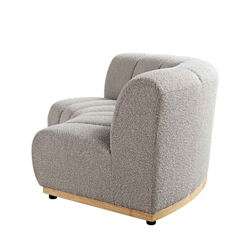 Granvia Taupe Boucle Modular Sofa, 2-Seater Curved Sofa - Image 9