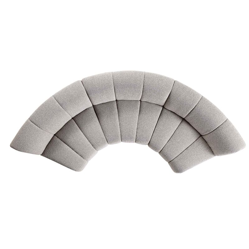 Granvia Taupe Boucle Modular Sofa, 3-Seater Curved Sofa - Image 8