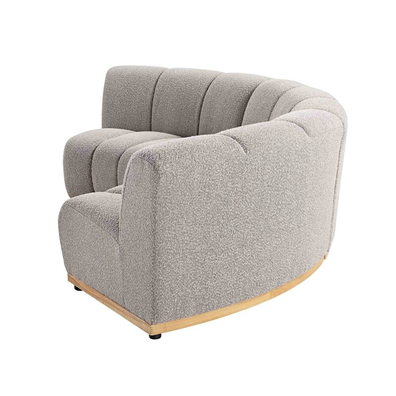 Granvia Taupe Boucle Modular Sofa, 3-Seater Curved Sofa - Image 9