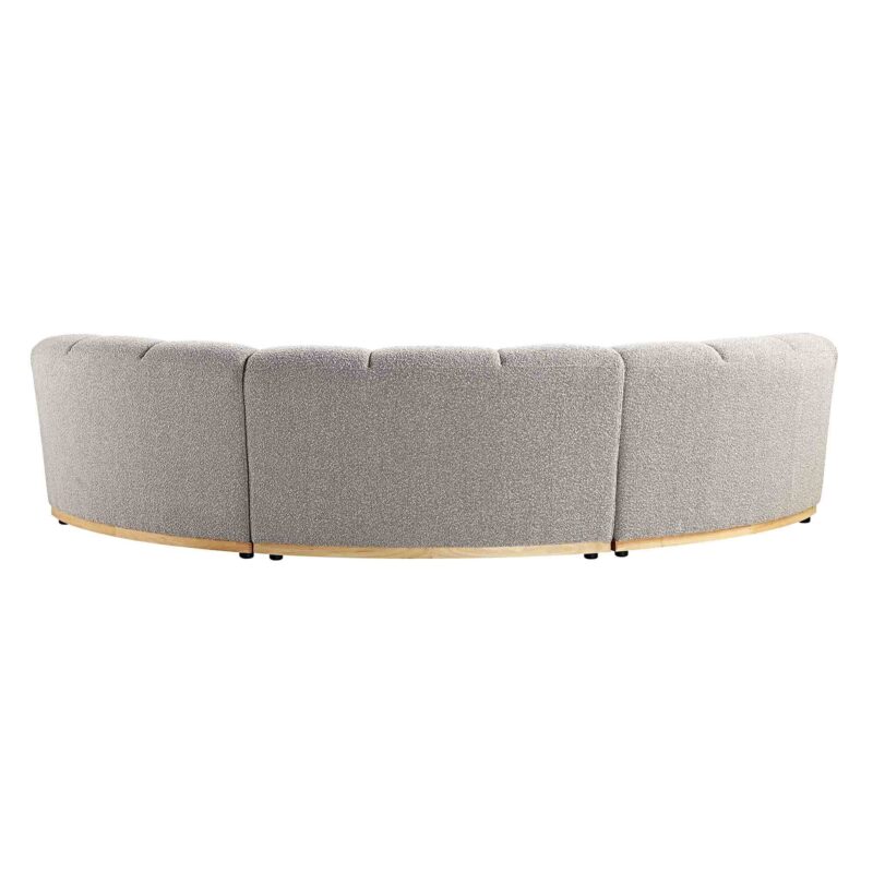 Granvia Taupe Boucle Modular Sofa, 3-Seater Curved Sofa - Image 10