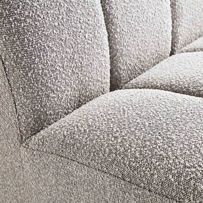 Granvia Taupe Boucle Modular Sofa, 3-Seater Curved Sofa - Image 11