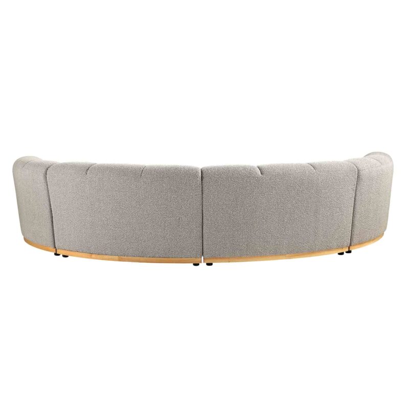 Granvia Taupe Boucle Modular Sofa, 4-Seater Half Circle Sofa - Image 8