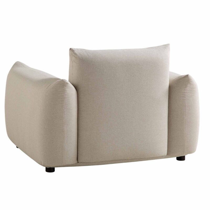 Gianni Armchair, Beige Woven Fabric - Image 10