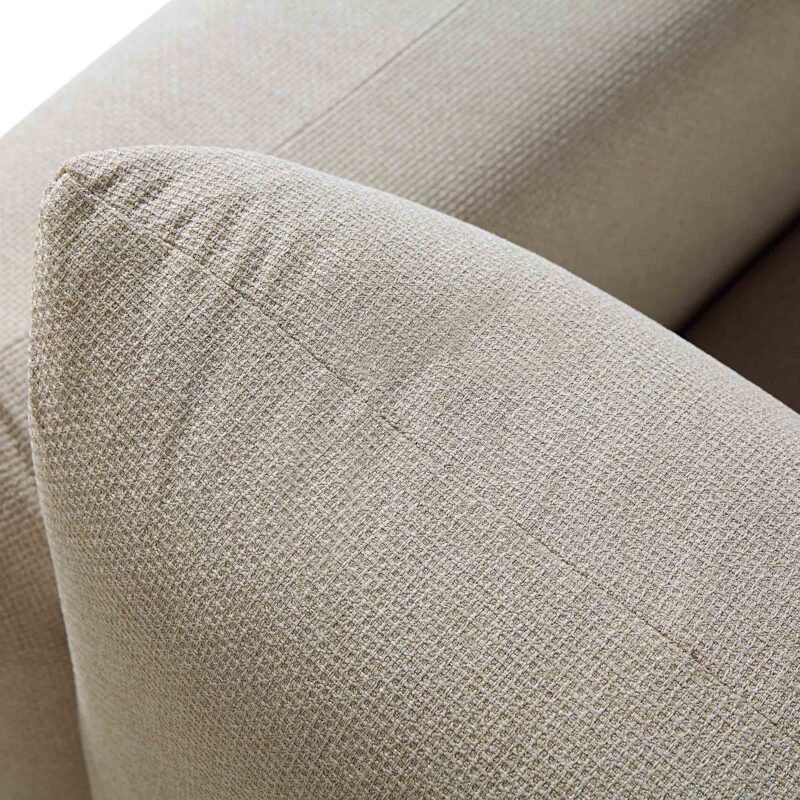 Gianni Armchair, Beige Woven Fabric - Image 13