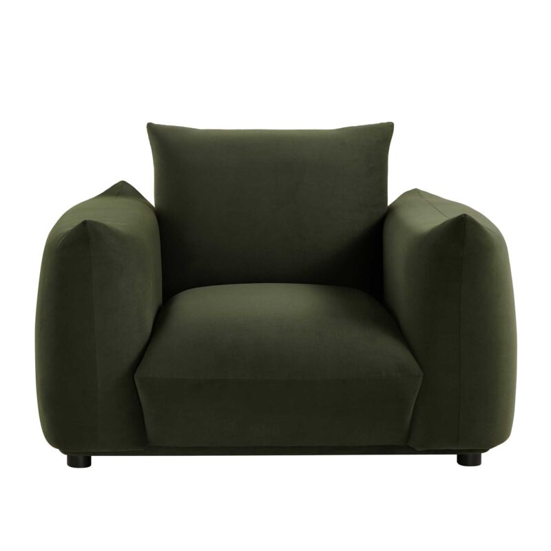 Gianni Armchair, Moss Green Velvet - Image 4