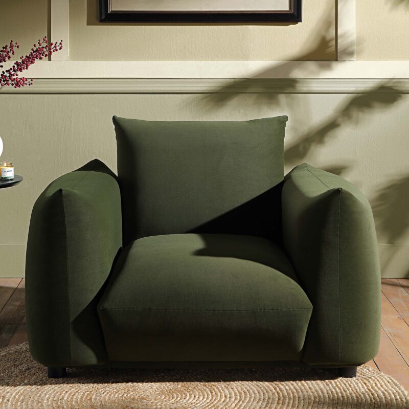 Gianni Armchair, Moss Green Velvet - Image 2