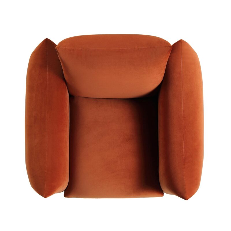 Gianni Armchair, Rust Velvet - Image 8