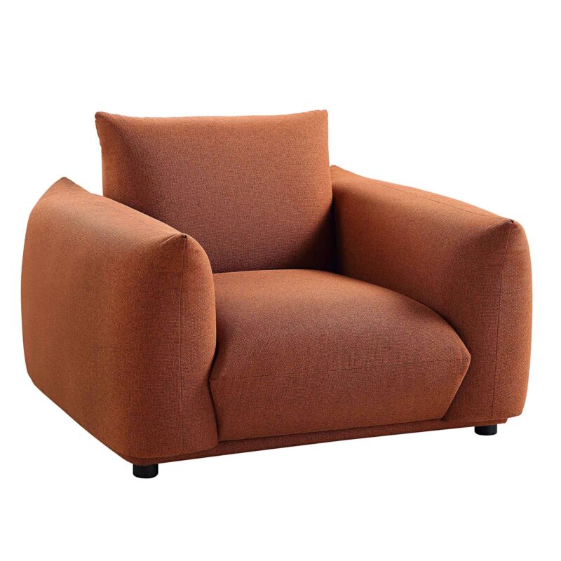 Gianni Armchair, Terracotta Fabric - Image 6