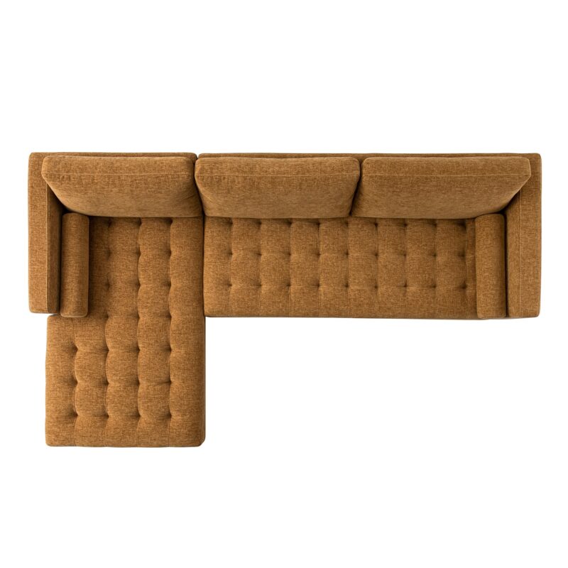 Henrietta Spiced Honey Chenille Grand 4-Seater Chaise End Sofa, Left Hand Facing - Image 11