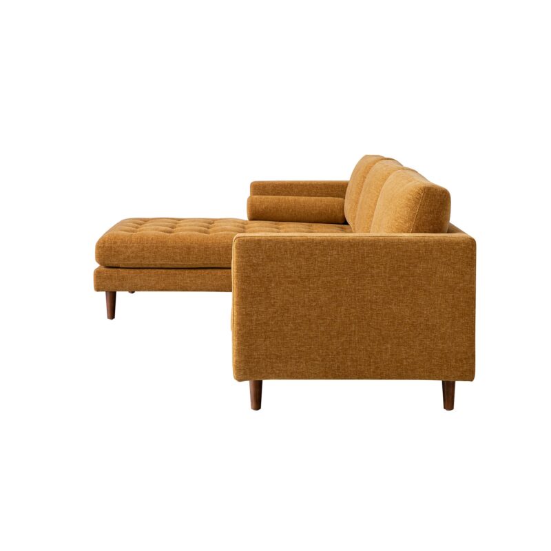 Henrietta Spiced Honey Chenille Grand 4-Seater Chaise End Sofa, Left Hand Facing - Image 12