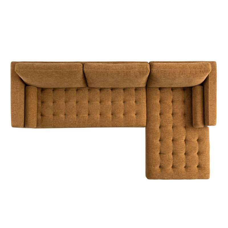 Henrietta Spiced Honey Chenille Grand 4-Seater Chaise End Sofa, Right Hand Facing - Image 11