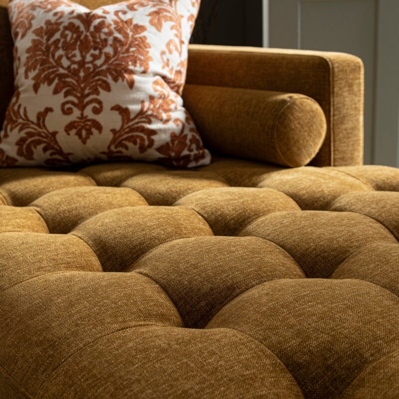 Henrietta Spiced Honey Chenille Grand 4-Seater Chaise End Sofa, Right Hand Facing - Image 4
