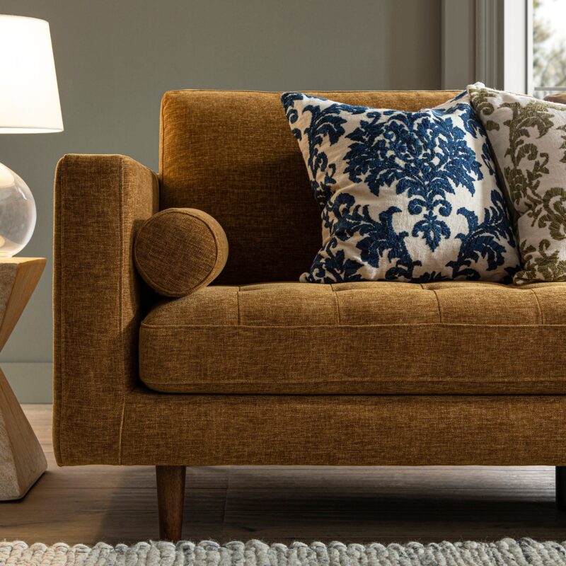 Henrietta Spiced Honey Chenille Grand 4-Seater Chaise End Sofa, Right Hand Facing - Image 5