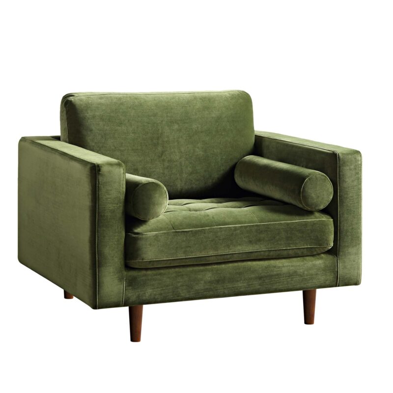 Henrietta Armchair, Moss Green Velvet - Image 6