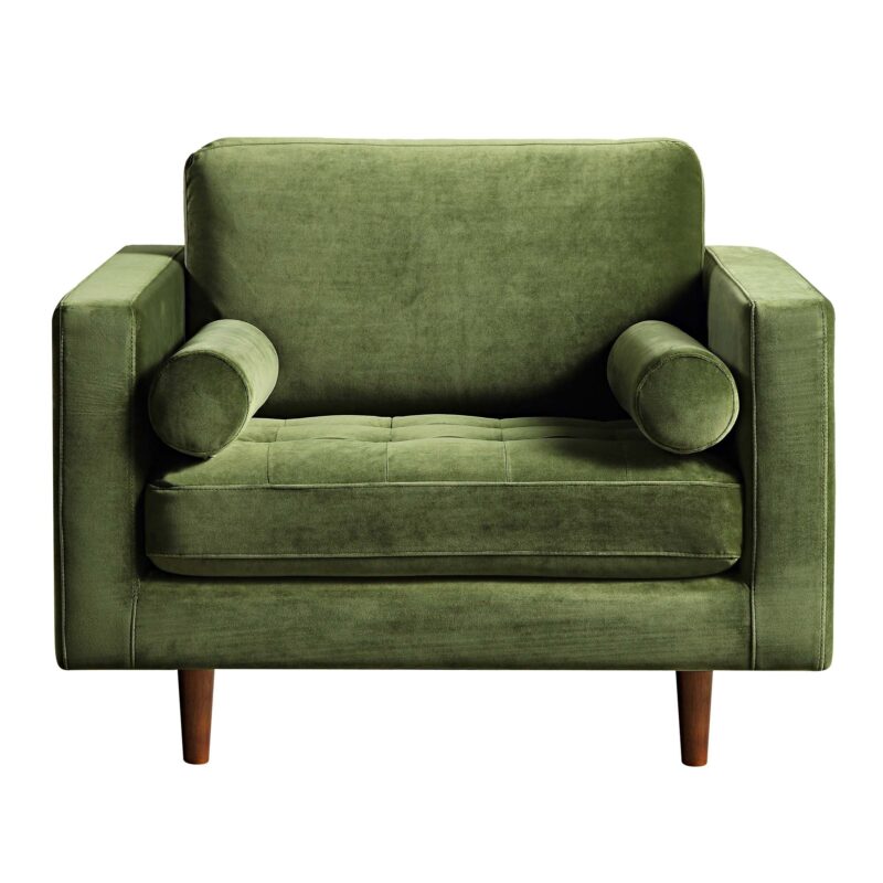 Henrietta Armchair, Moss Green Velvet - Image 7