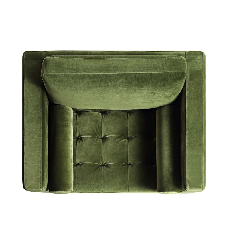 Henrietta Armchair, Moss Green Velvet - Image 9