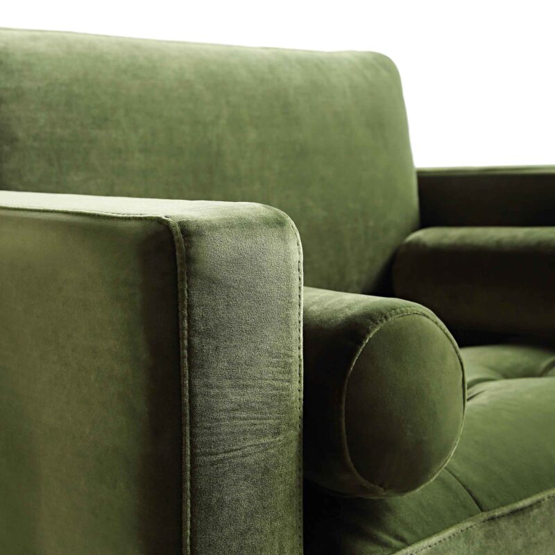 Henrietta Armchair, Moss Green Velvet - Image 12