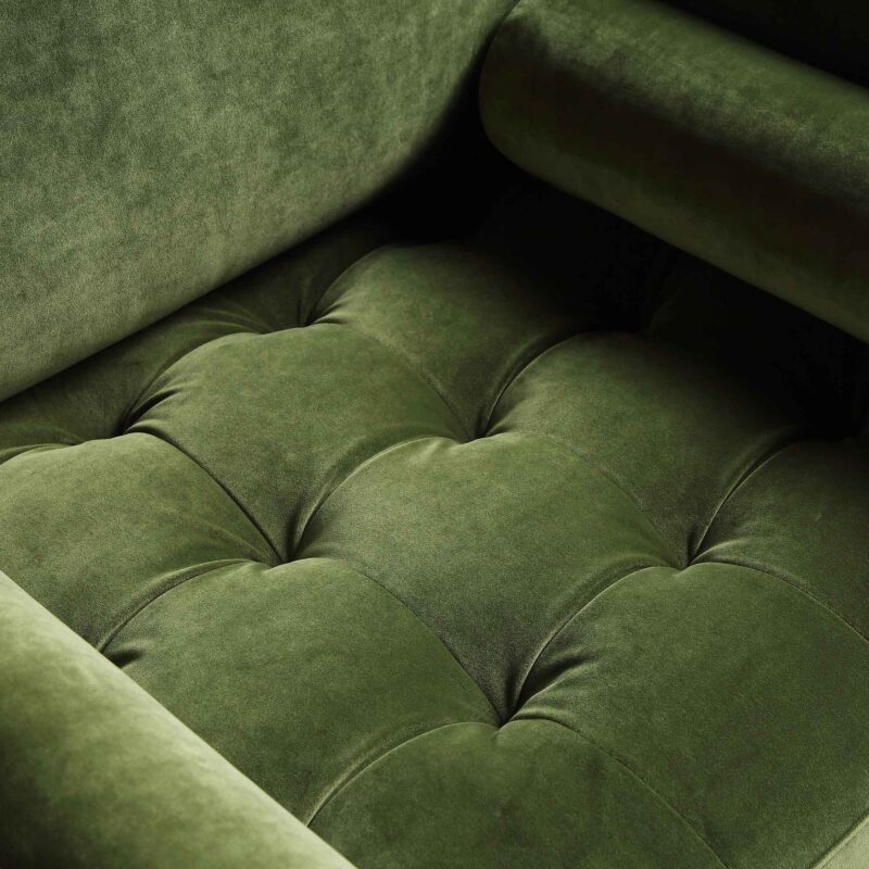 Henrietta Armchair, Moss Green Velvet - Image 13
