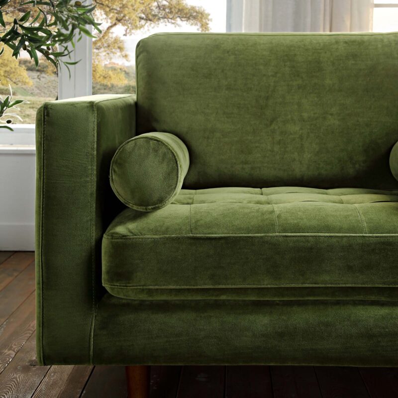 Henrietta Armchair, Moss Green Velvet - Image 5