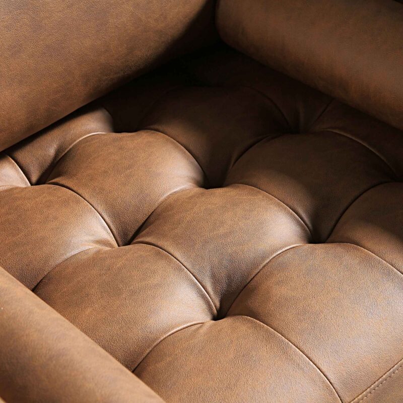 Henrietta Armchair, Tan Faux Suede - Image 12