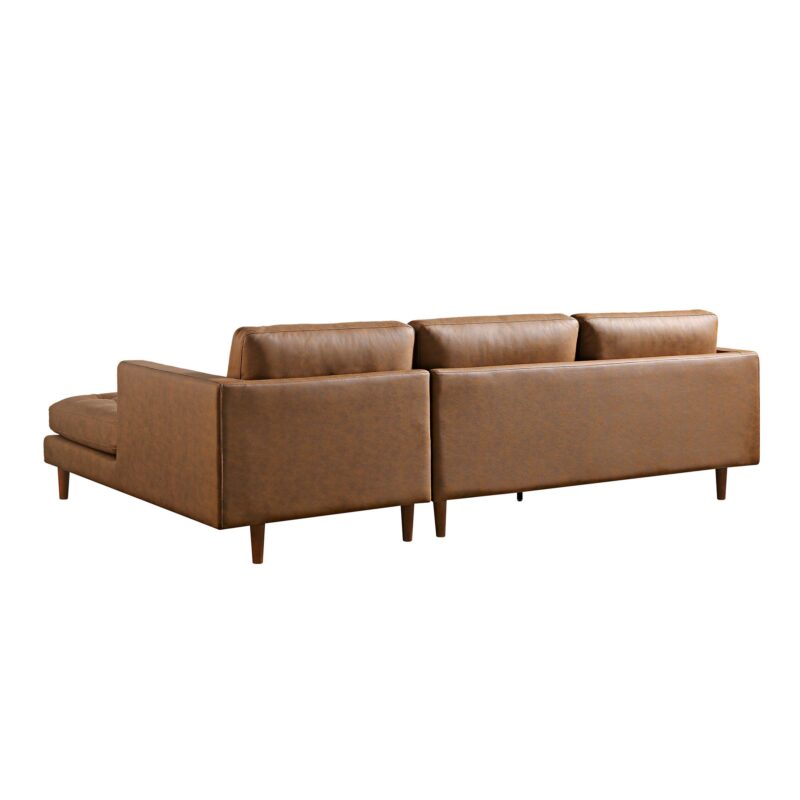 Henrietta Tan Faux Suede Grand 4-Seater Chaise End Sofa, Right Hand Facing - Image 10