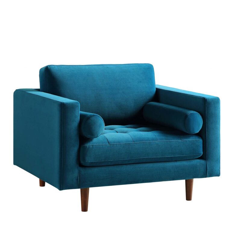 Henrietta Armchair, Teal Velvet - Image 6