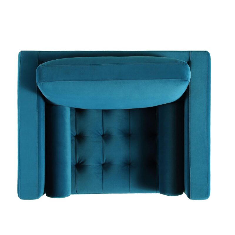 Henrietta Armchair, Teal Velvet - Image 8
