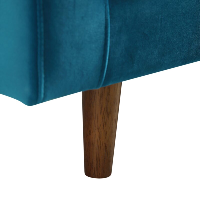 Henrietta Teal Velvet Grand 4-Seater Chaise End Sofa, Right Hand Facing - Image 12