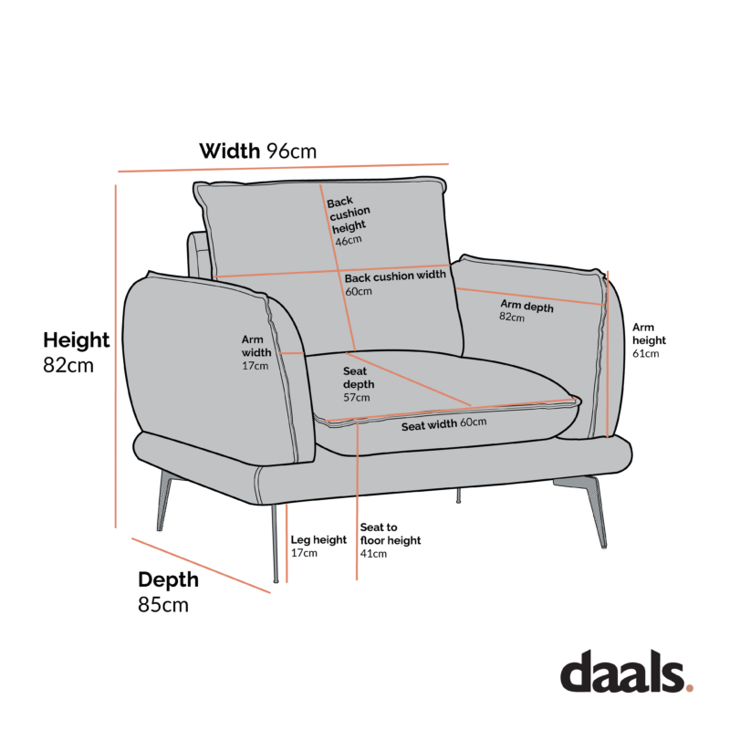 Obriel Grey Marl Fabric Armchair - Image 5