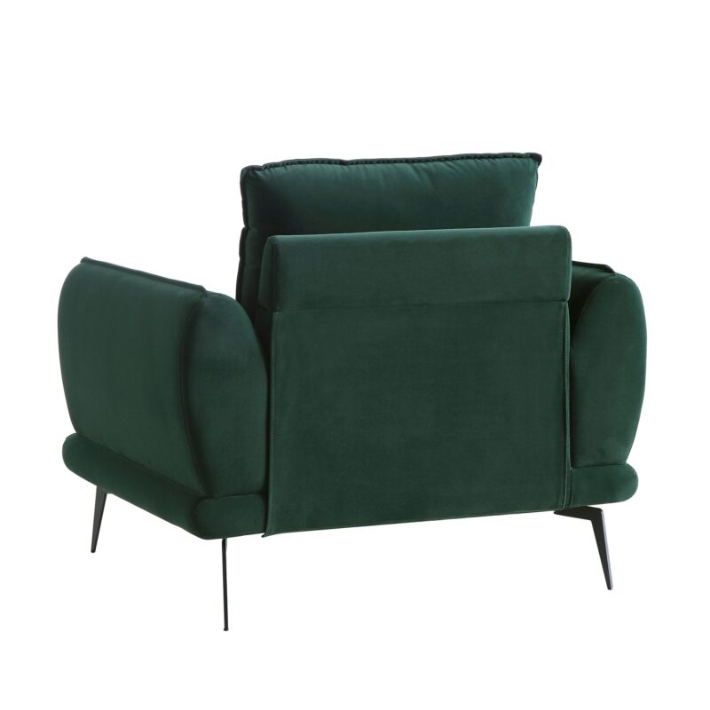 Obriel Forest Green Velvet Armchair - Image 8