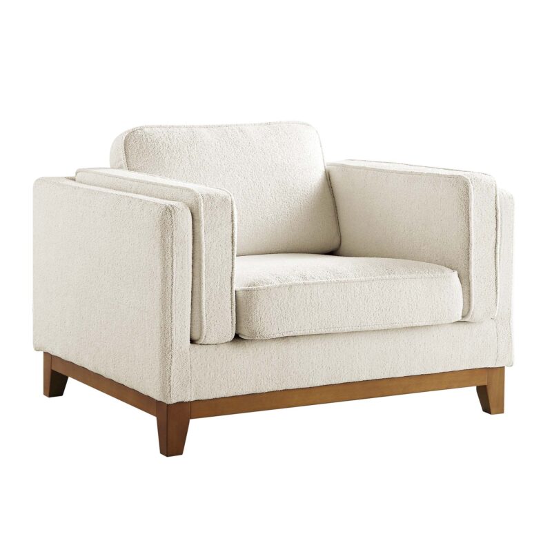 Dipley Beige Boucle Fabric Sofa, 1-Seater - Image 7