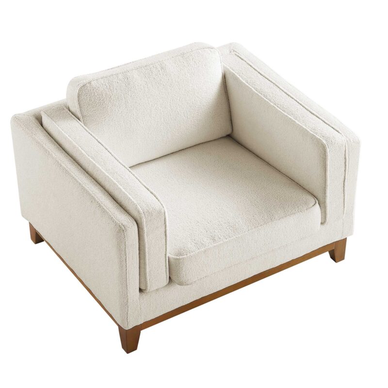Dipley Beige Boucle Fabric Sofa, 1-Seater - Image 9