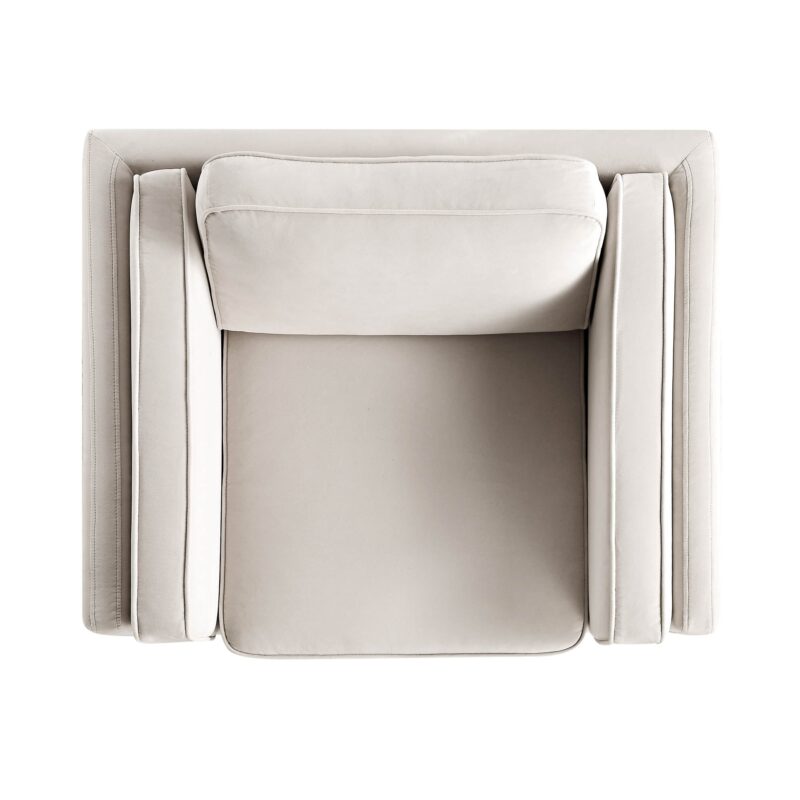 Dipley Champagne Velvet Sofa, 1-Seater - Image 8