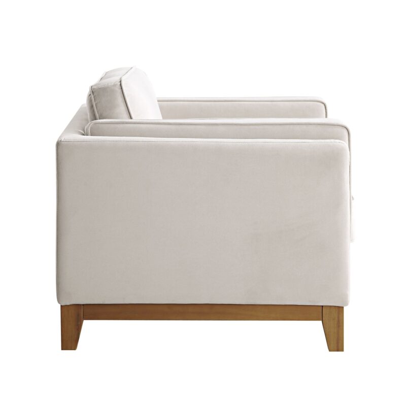 Dipley Champagne Velvet Sofa, 1-Seater - Image 10