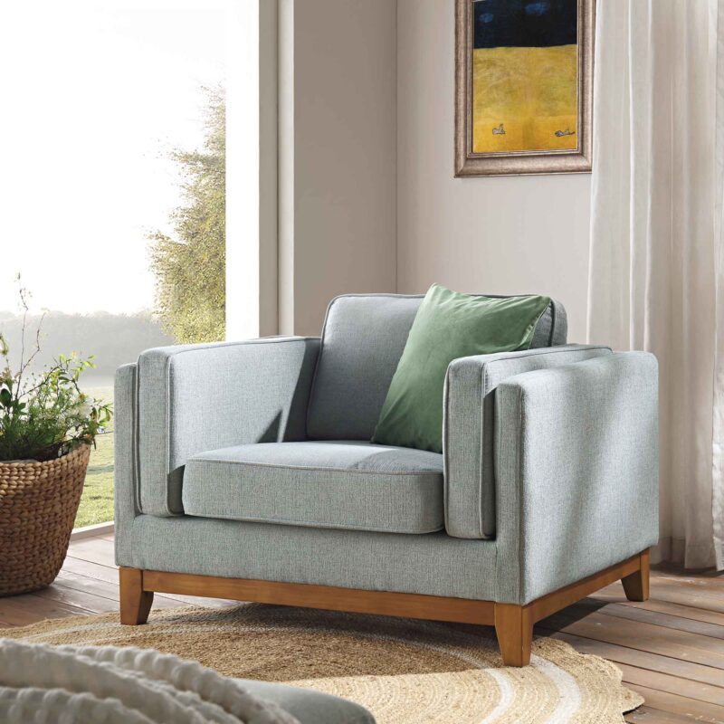 Dipley Sage Fabric Sofa, 1-Seater - Image 2