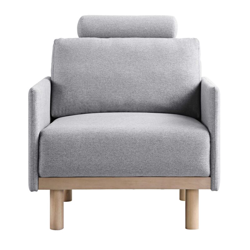 Timber Grey Marl Fabric Armchair - Image 5