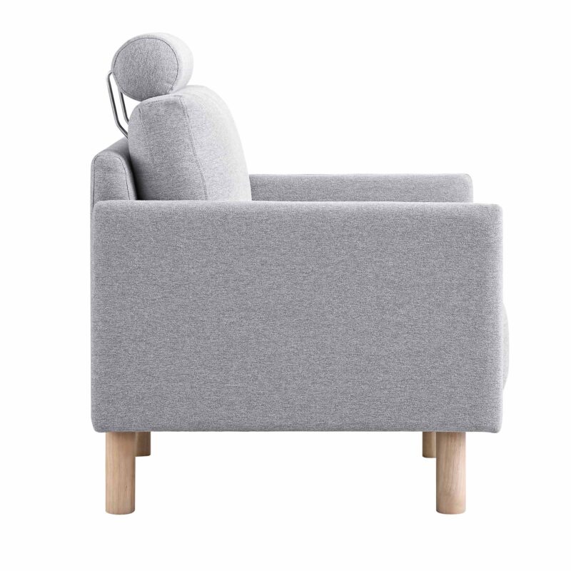 Timber Grey Marl Fabric Armchair - Image 8