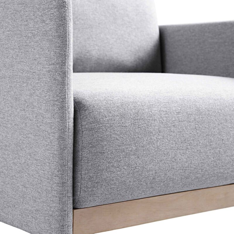 Timber Grey Marl Fabric Armchair - Image 10