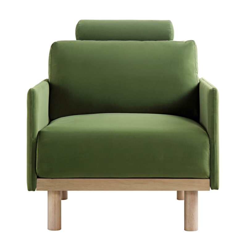 Timber Fern Green Velvet Armchair - Image 6