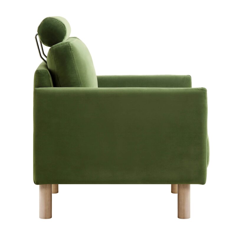 Timber Fern Green Velvet Armchair - Image 8