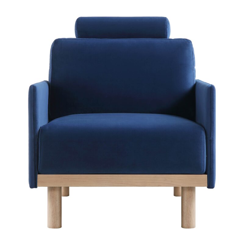 Timber Navy Blue Velvet Armchair - Image 5