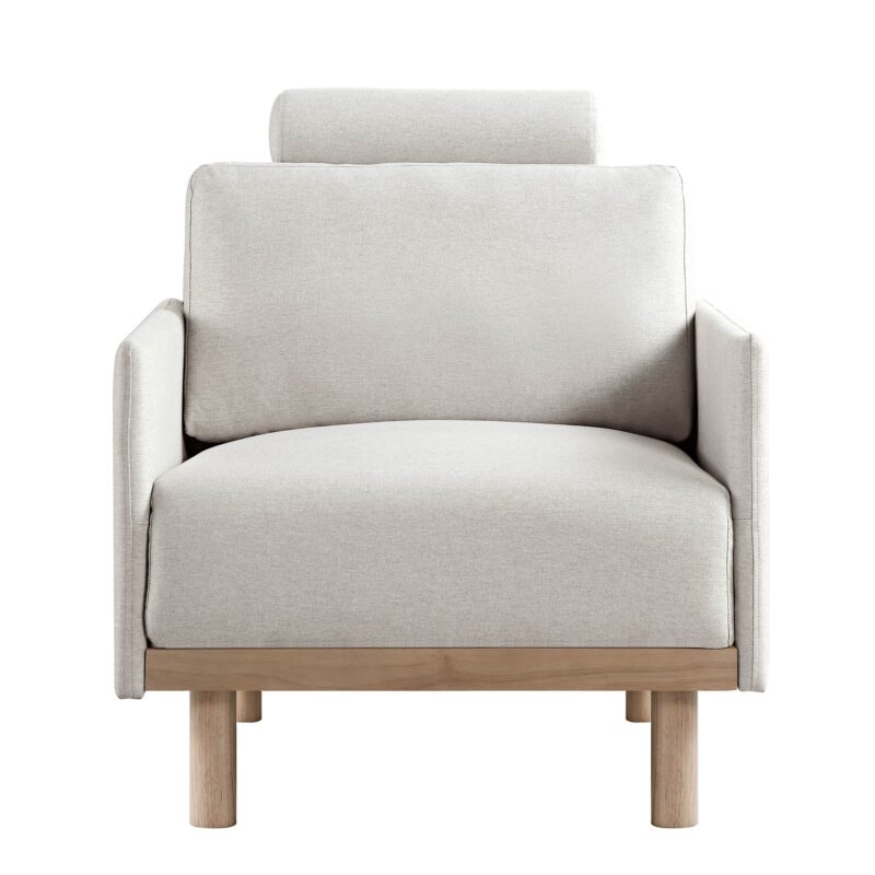 Timber Oatmeal Fabric Armchair - Image 5