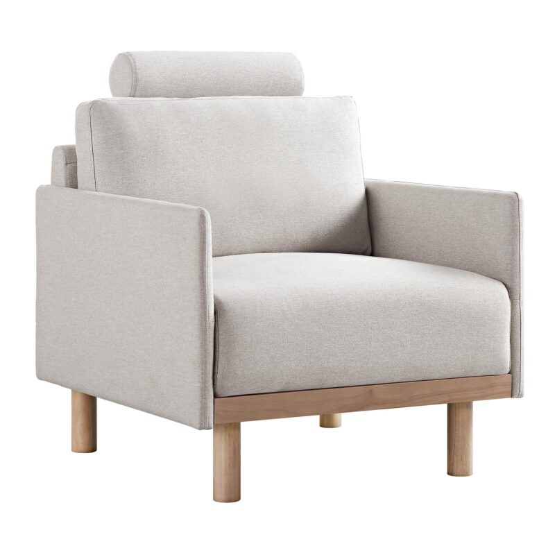 Timber Oatmeal Fabric Armchair - Image 6