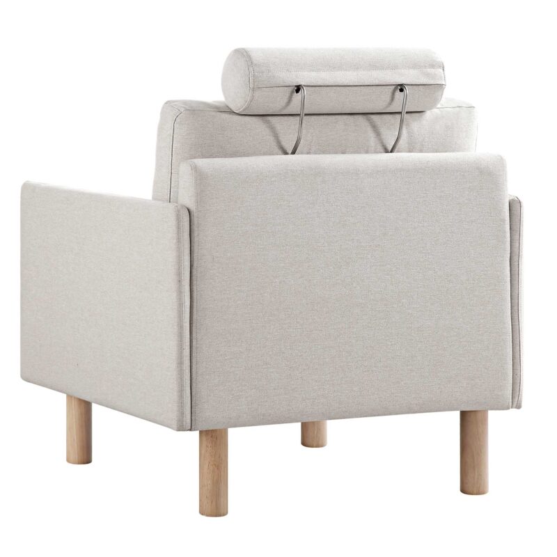 Timber Oatmeal Fabric Armchair - Image 9