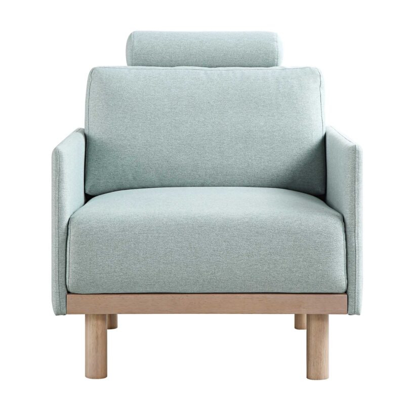 Timber Sage Green Fabric Armchair - Image 6